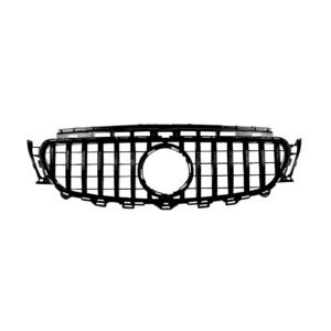 MERCEDES E CLASS W213 (2016-2019) GLOSS BLACK PANAMERICANA GT STYLE FRONT GRILLE WITHOUT CAMERA HOLEPRE-LCI