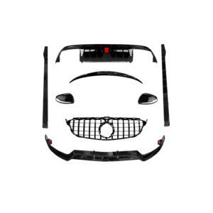 MERCEDES C CLASS W205 (2014-2018) GLOSS BLACK STYLE BODYKIT WITH CAMERA HOLEPRE-LCI