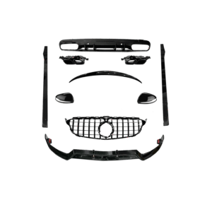 MERCEDES C CLASS W205 (2014-2018) GLOSS BLACK STYLE REAR DIFFUSER WITH CAMERA HOLEPRE-LCI