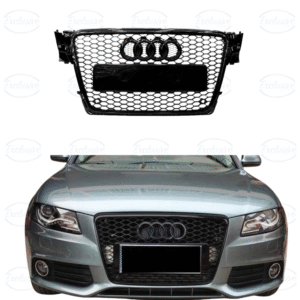 Audi A4/S4 B8 (2008-2012) Gloss Black Honeycomb Grille and Badge