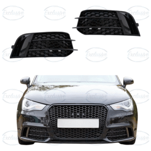 For Audi A1 8X 2010-2014 Gloss Black Honeycomb Style Fog Light Cover