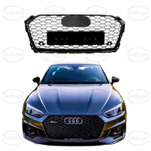 Audi A5/S5 B9 (2016-2019) Gloss Black Honeycomb RS5 Style Grille w/ Emblem