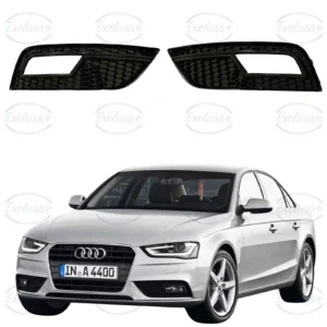 Audi A4 B8.5 (2013-2016) Gloss Black RS4 Honeycomb Style Fog Light Cover