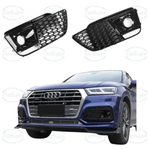 Audi Q5 SQ5 S-Line FY 2016-2019 Gloss Black Fog Light Cover Left & Right