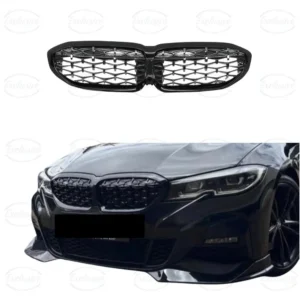 BMW 3 Series G20 G21 (2018-2022) Gloss Black Diamond Style Kidney Grille