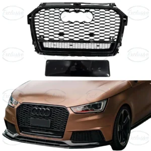 Audi A1/S1 8X (2015-2018) Gloss Black RS1 Style Honeycomb Grille and Badge