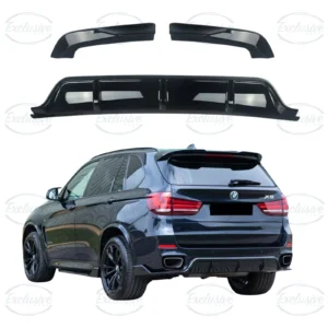 BMW X5 F15 (13-18) M Sport Gloss Black Rear Diffuser Lip Splitter Aero Kit