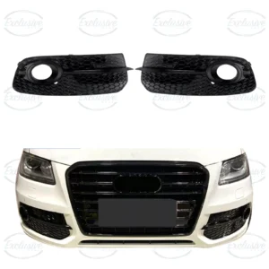 Audi Q5 8R (2013-2017) Gloss Black Honeycomb Fog light Cover Pair
