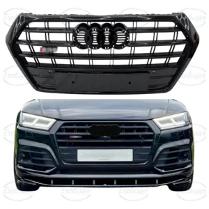 Gloss Black Original Style Front Grille Compatible with Audi Q5/SQ5 FY (17-20)