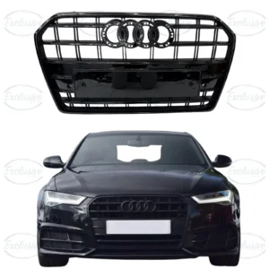 Gloss Black Original Style Grille Compatible With Audi A6/S6 C7.5 (2016-2018)