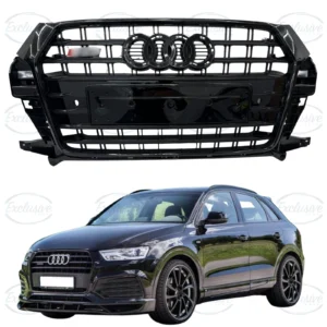 Gloss Black Original Style Grille Compatible with Audi Q3/SQ3 8U (2015-2018)