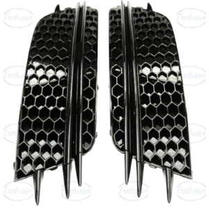 Audi A6 C7 (2012-2015) Gloss Black RS6 Honeycomb style Fog Light Cover Pair