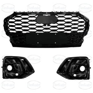 Audi Q5 S-line FY (2021+) Gloss Black Original Style Grille & Fog lights