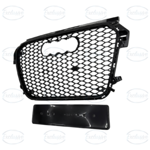 Gloss Black Honeycomb Mesh Grille Compatible With Audi A1/S1 8X (2010-2014)