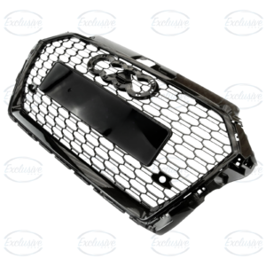 Gloss Black Honeycomb Mesh Grille Compatible With Audi A3/S3 8V (2017-2020)