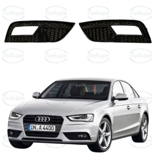 Audi A4 B8.5 (2013-2016) Gloss Black RS4 Honeycomb Style Fog Light Cover