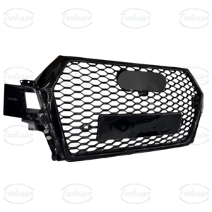 Gloss Black Honeycomb Mesh Grille Compatible With Audi Q7 SQ7 4M (2016-2019)