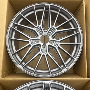 4x 19" Alloy Wheels Multi Spoke Style Satin Grey Suitable for VW and Audi
